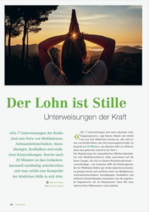 Karin Reber Yogamagazin Der Lohn ist Stille - Die 7 Unterweisungen der Kraft